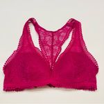 PINK - Victoria's Secret Victoria's Secret Pink Lace Bralette Bra‎ Lightly Lined Wireless Racerback Small Photo 4