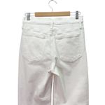 Madewell Perfect Vintage Straight Jeans Size 29 Tile White Ripped Knee Raw Hem Photo 7