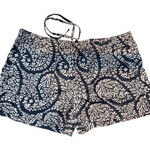 Gap T7  Women Black White Paisley Print Shorts Size 2 Linen Blend Casual Photo 0
