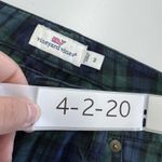 Vineyard Vines Vineyard Vines Pants Womens 2 Green Blue Plaid Slim Fit Stretch 2P0304 Preppy Photo 2