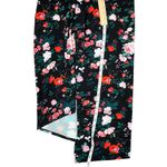 Paco Rabanne Black Pink Floral Cap Sleeve Belt Faux Wrap Midi Dress 44 / 12 NEW Photo 5