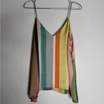 ZARA  Satin Multi-colored Striped‎ Top in Size M CP Photo 1