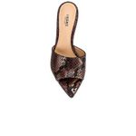 L'Agence Lolita 85mm Snake Embossed Leather Sandals Heels in Chocolate EU 38 Photo 1