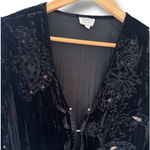 Hemant & Nandita Black Velvet Burnout Mini Dress S Photo 2
