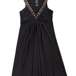 Bisou Bisou Y2K Dress Black Tank Style Beaded Neckline 2 4 New Photo 0