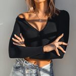 Princess Polly Cropped Henley Top Photo 0