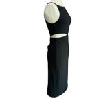 Abercrombie & Fitch A&F Boatneck Side Cutout Midi Dress in Black Size Small Photo 2