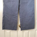 Isaac Mizrahi  Women's Size 12 Mid-Rise Straight Leg Gray Flat Front Cotton Pants Photo 2