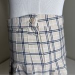 School girl beige , white and black plaid skirt Tan Photo 3