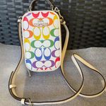 Coach Rainbow Signature Canvas Eva Phone Crossbody Photo 5