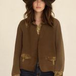 Susan Graver  Vintage Womens Brown Full Zip Flap Pocket Faux Suede Western Jacket Photo 1