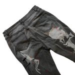 SheIn NWT, Graphic and Pain Splashed Ripped Hi Rise Jeans, Sz 28 Photo 9