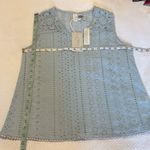 Joie 5 for $25  Embroidered Eyelet Peasant Tank Light Blue size Small NWT‎ Photo 5