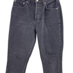 Reformation Skinny French Jeans Button Fly Thames Wash Black Denim Size 25 Photo 5