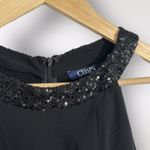 CHAPS  Sequin Cocktail Classy Party Black Tie Tiered‎ Chiffon Ruffle Dress SZ 8 M Photo 2