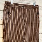 Loft Denim Cropped Jeans with Brown/Tan Stripes-6 Photo 2