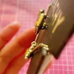 Givenchy  square diamond paved stud earrings & necklace set Photo 5