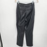 Babaton  Aritzia Black Vegan Fuax Leather Women 0 Super High Rise Straught‎ Pants Photo 6
