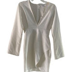 Missguided NWT crepe plunge neck off white dress size Photo 0