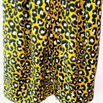 Who What Wear Mustard Yellow Leopard Print Ruffle Maxi Dress Photo 5