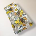 Kollie More Floral Print Long Scarf Wrap Shawl Tan Yellow Green Boho Art to Wear Brown Photo 7