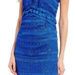 Sam Edelman  Cobalt Lace Fringe Dress sleeveless size 14 lined tassels NWT Photo 3