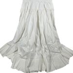 J.Crew  White Tiered Drop-waist Midi Dress Elastic Waist Drawstring Zip Front L Photo 6