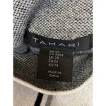 Tahari  Women's White Windowpane Plaid Mock Neck Long Sleeve Sweater Top Size M Photo 2