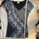 Deletta  Anthropologie Delan cap sleeve‎ v-neck boho peasant top size s BIN G Photo 6