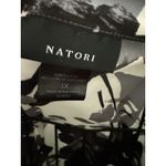 Natori  Robe Housecoat Womens 1X Black Floral Long Sleeve Zip Kimono Pockets Photo 4