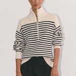 Everlane  The Half-Zip in Everyday Cotton in Canvas Navy, Size X-Small Photo 0