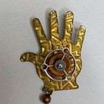 Beth Piver Designs Vintage 90’s Steampunk Pin Handmade Mixed Metals Handmade Photo 0