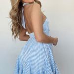 Lane 201 Blue And White Gingham Dress Photo 1