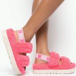 UGG  Hot Pink Oh Fluffita Platform Sandals Size US 12 Photo 1
