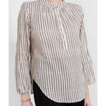 Apiece Apart Core Bravo Top Wabi Dot Print Cream Black 100% Cotton Size 10 Boho Photo 1