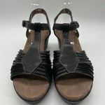 Natural Soul By Naturalizer Sandals Womens 11 Black Evie Wedge‎ Comfort Elements Photo 3