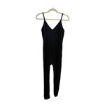 Colsie Black Spaghetti Strap Ribbed Pant Jumpsuit Size Large Photo 1