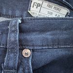 Free People  Dallas Flare Jeans Women's Size 26 Dark Wash‎ Frayed Hem Denim Pants Photo 5