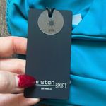 Lanston Sport Element Ruched Halter Sports Bra in Teal Photo 2