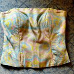 J. McLaughlin  corset top silk patterned halter gorgeous summer look size 6 Photo 0