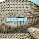 Staccato Brown Cotton Blend Chunky Knit Off Center Full Zip Cardigan Sweater L Photo 4