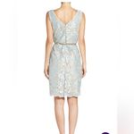 Ellen Tracy Women’s size 8  nude light aqua blue lace overlay dress sequence READ Photo 1