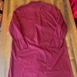 Tommy Hilfiger  Poplin Shirt Dress Large Burgundy NO Belt Photo 8