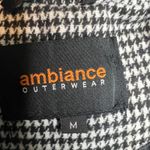 Ambiance Outerwear Houndstooth Car Coat Size M Black White Career Jacket Size M Photo 1
