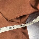 Forever 21  Women's Small Bronze Brown Long Sleeve Button Down Satin Shirt Top Photo 3
