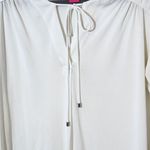 Catherine Malandrino  White Peasant Top Size Large Photo 3