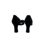 Stuart Weitzman  5B Black Suede Heels Womens Size 5 Elegant Square Toe Straps Photo 4