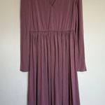 Rebecca Taylor REBECCA TAYLOR Knit V-Neck Long Sleeve Dress Small Mauve Photo 0