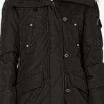 S13 Alps Parka Faux Fur Trim Down Hooded Puffer Coat Black Size Medium Photo 0