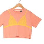 French Connection Lace bralette crop tee. Xs Photo 7